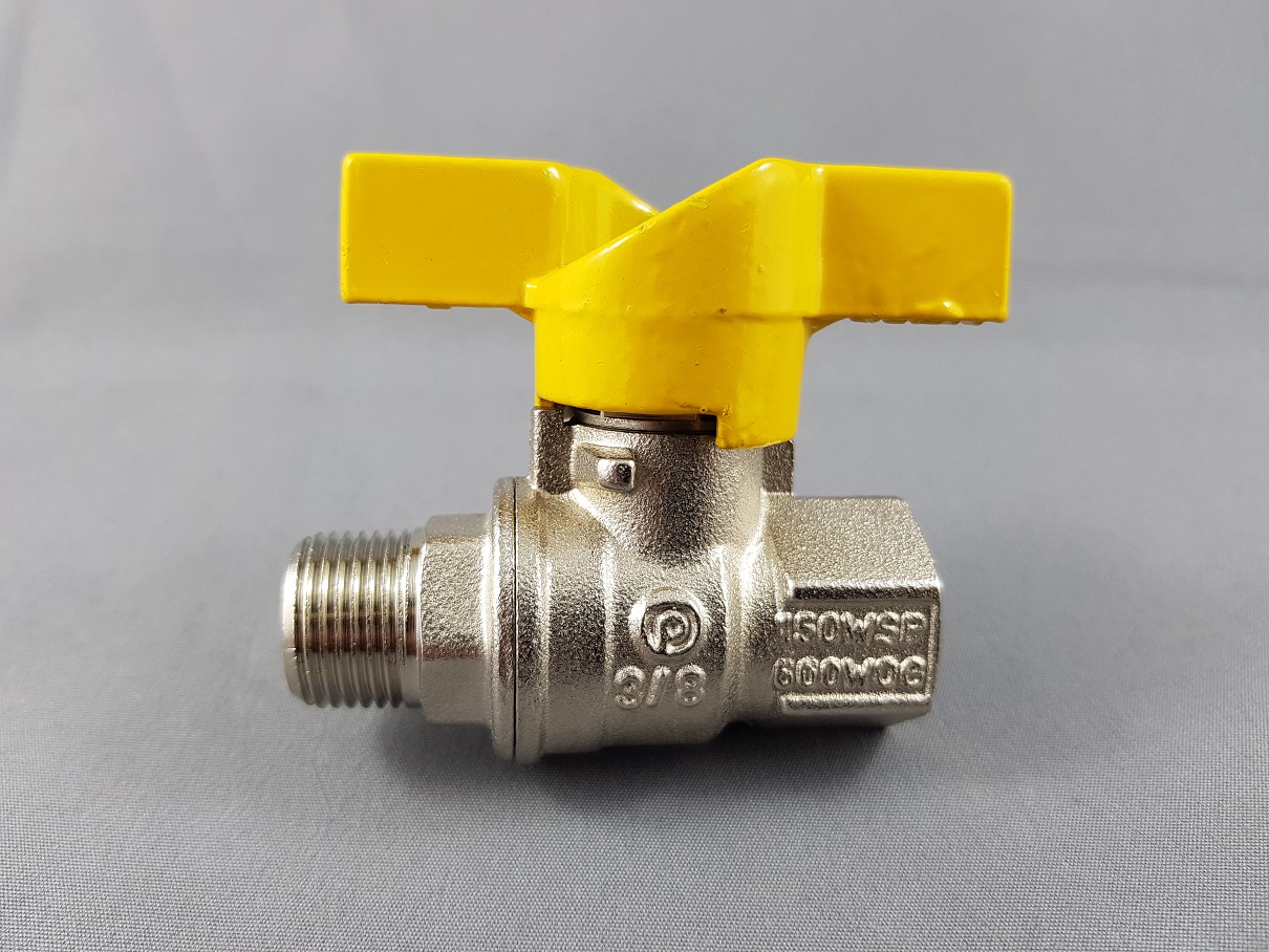 BALL VALVE 3/8" M&F BUTTERFLY HANDLE - Gameco